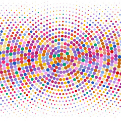 Multicolored circles on a white background  