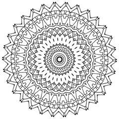 vector and decorative mandala, a mix of floral and geometrical shapes and patterns