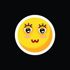 Smiley.Face with emotions. Icon. On separate layers. Vector illustration.