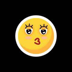 Smiley.Face with emotions. Icon.  illustration.