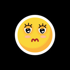 Smiley.Face with emotions. Icon.  illustration.