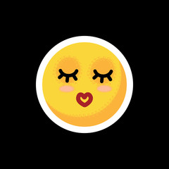 Smiley.Face with emotions. Icon.  illustration.
