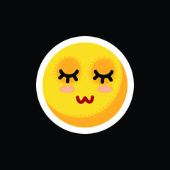 Smiley.Face with emotions. Icon. On separate layers. Vector illustration.