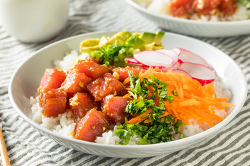 Homemade Ahi Tuna Poke Bowl