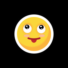 Fototapeta premium Smiley.Face with emotions. Icon. illustration.