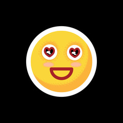 Fototapeta premium Smiley.Face with emotions. Icon. illustration.