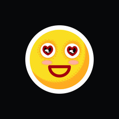 Smiley.Face with emotions. Icon. On separate layers. Vector illustration.