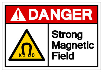 Danger Strong Magnetic Field Symbol Sign, Vector Illustration, Isolate On White Background Label. EPS10