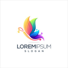 Obraz premium awesome butterfly logo design design vector