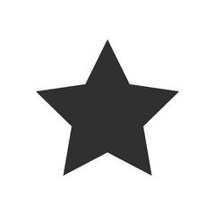 Black star icon isolated on white background. Vector illustration.
