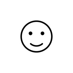 Smile icon isolated on white background. Vector illustration.