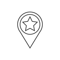 Map pointer illustration. Navigation vector outline icon