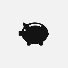 Pig icon isolated on white background. Vector illustration.
