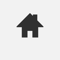 House icon isolated on white background. Vector illustration.