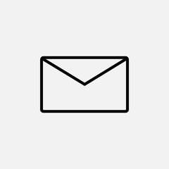 Envelope icon isolated on white background. Vector illustration.