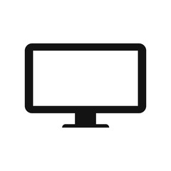Computer icon isolated on white background. Vector illustration.