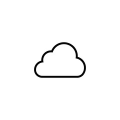 Cloud icon isolated on white background. Vector illustration.