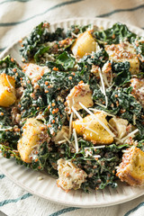 Homemade Kale Quinoa Caesar Salad