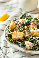 Homemade Kale Quinoa Caesar Salad