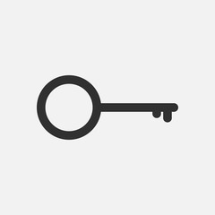Key vector icon isolated on white background. Vector illustration. Eps 10.
