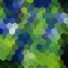 Fototapeta na wymiar Abstract hexagons vector background. Geometric vector illustration. Creative design template. Green, blue colors.