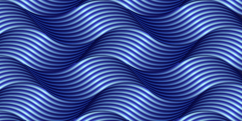 Abstract pattern of geometric waves. The effect of movement and infinity.