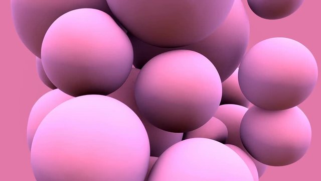 Pink balloon floating in motion