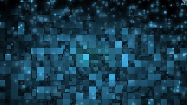 Blue pixel background with overflow and glow