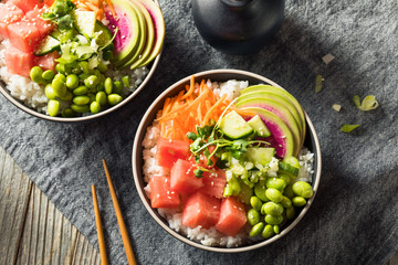 Homemade Vegan Poke Bowl
