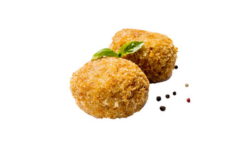 cutlets on a white background