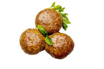 cutlets on a white background