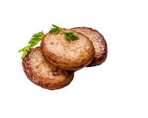 cutlets on a white background