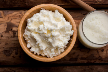 Homemade white Butter or Makhan/Makkhan in Hindi, served in a bowl. selective focus