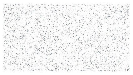 Silver polka dot small confetti on white background