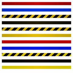 Set of belts for metal barriers to control.