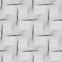 Vector seamless texture. Modern geometric background. Grid with thin winding threads.