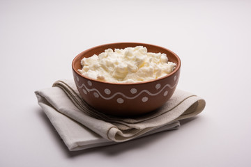 Homemade white Butter or Makhan/Makkhan in Hindi, served in a bowl. selective focus
