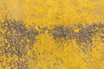 Yellow Painted Rusty Metal Texture