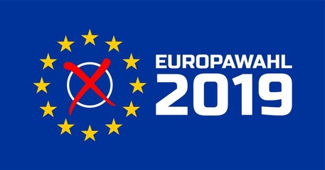 Europawahl 2019 Vektor Illustration