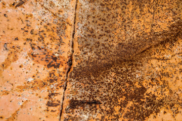 Old ginger metal, background, blank for designers.
