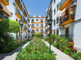 Fototapeta na wymiar Seville, Spain - Architecture barrio Santa Cruz district