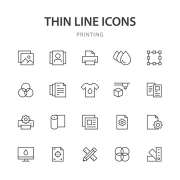 Printing line icons.