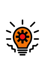 Flat icon. Creative lamp