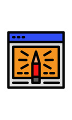 Flat icon. Web drawing