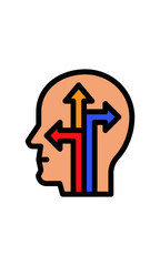 Flat icon. Creative man