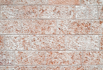 Background from the wall of white brick. yellow beige brick. Brick texture. Building background.