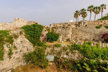 Neratzia fortress, a popular tourist and architectural attraction, Kos island, Kos island, Dodecanese, Greece