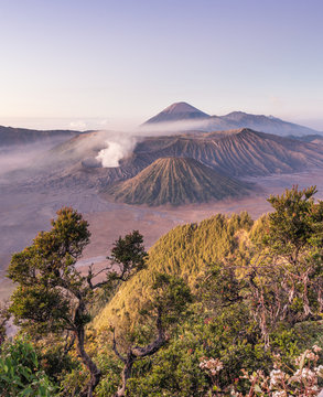 Amazing view of high mountains and blue sky
