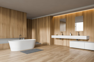 Fototapeta na wymiar Modern design bathroom interior.