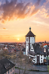 Sunset in Freiburg im Breisgau, Germany